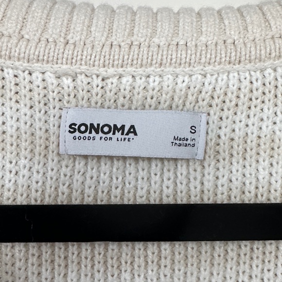 Sonoma Cream Knit Collared Sweater - Picture 2 of 3
